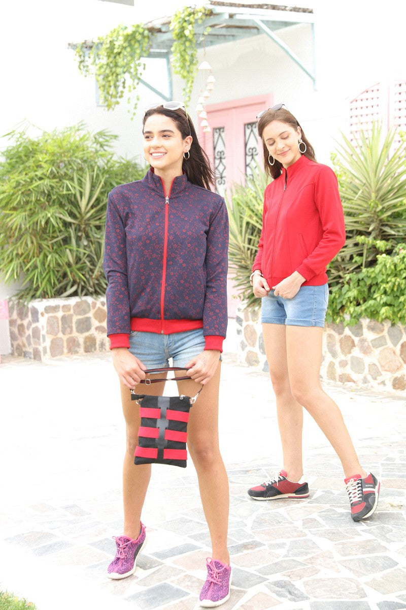 31798 - Red Navy Reversible Sweat Shirt