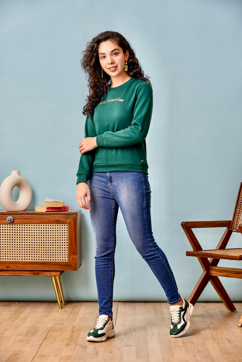 Green Basic Sweat Shirt