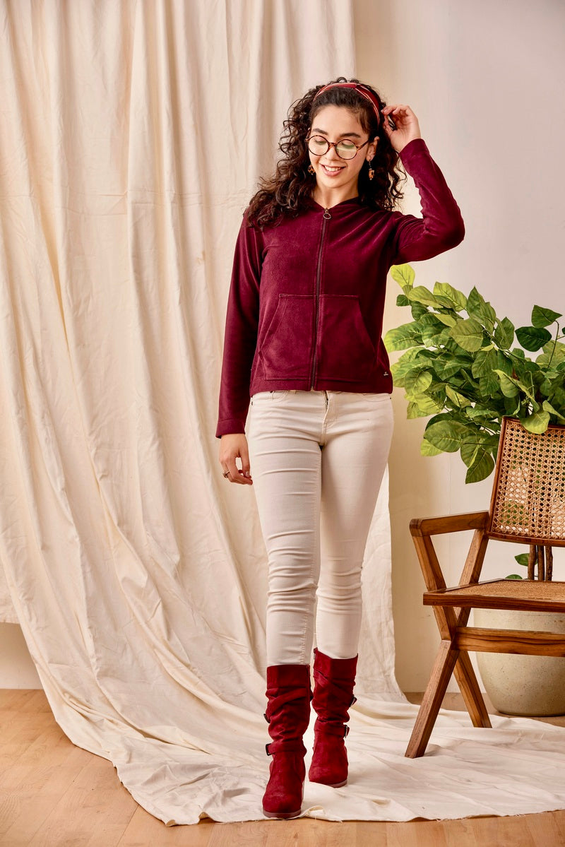 Wine Basic Super Soft Sweat Shirt