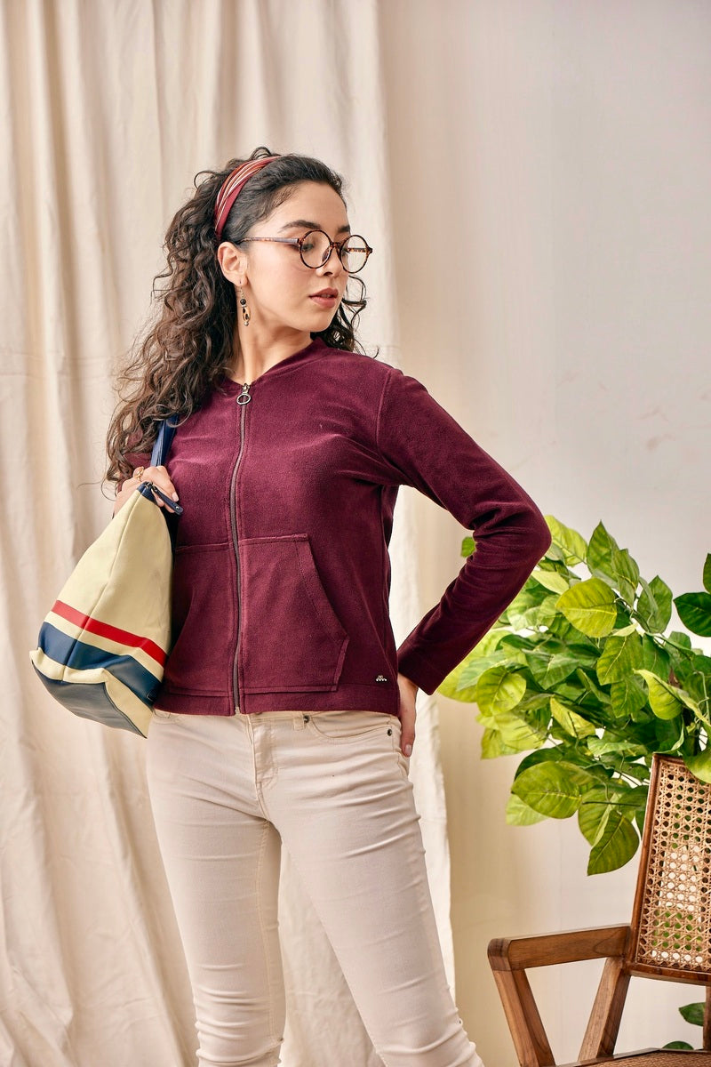 Wine Basic Super Soft Sweat Shirt