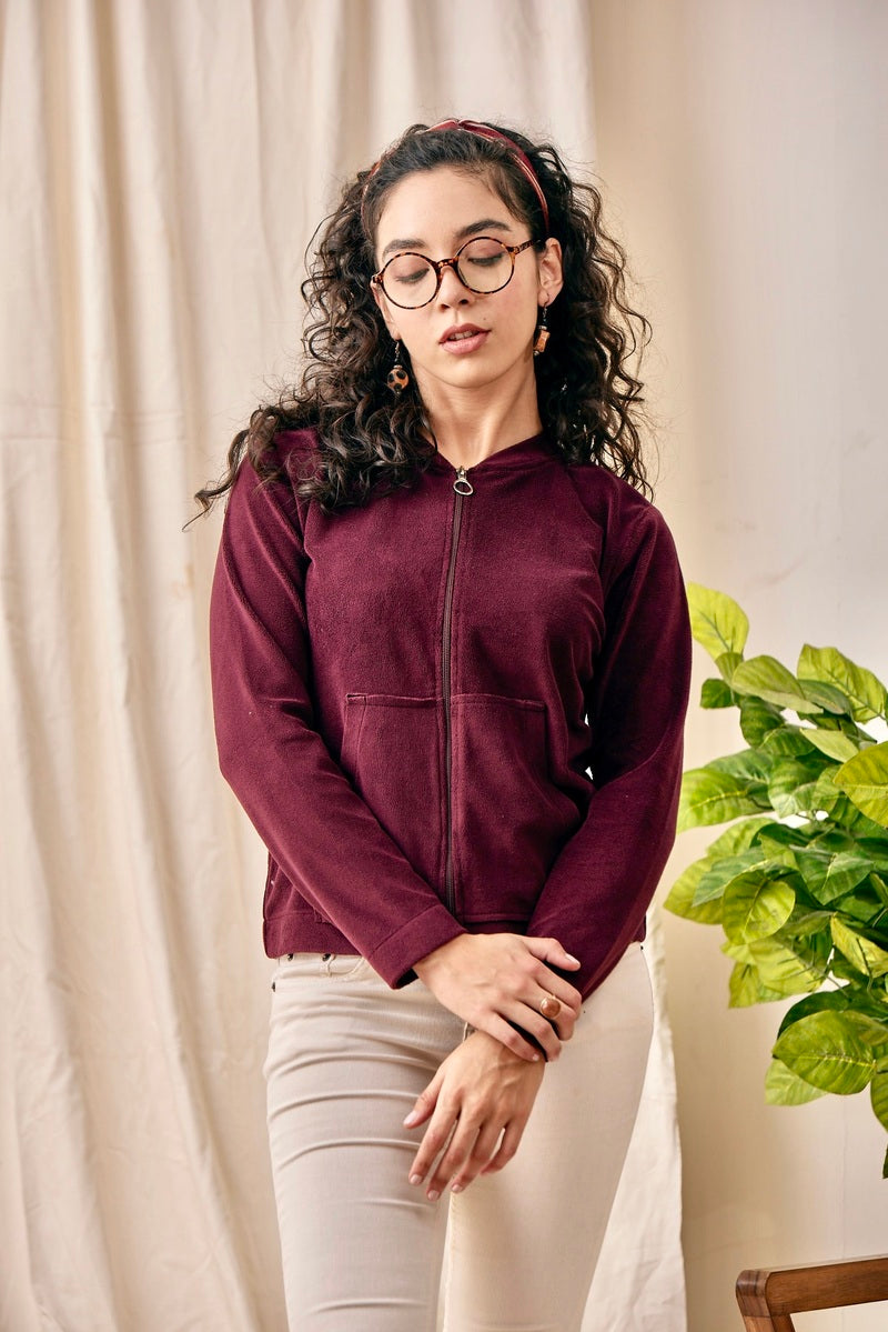 Wine Basic Super Soft Sweat Shirt