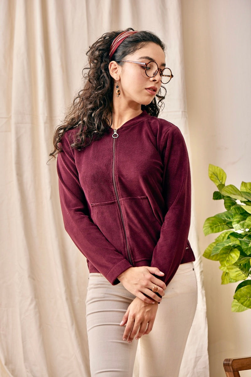 Wine Basic Super Soft Sweat Shirt
