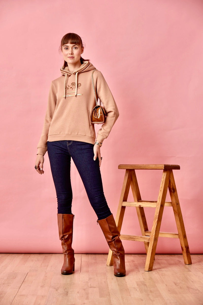 Light Brown Hoodie Sweat Shirt