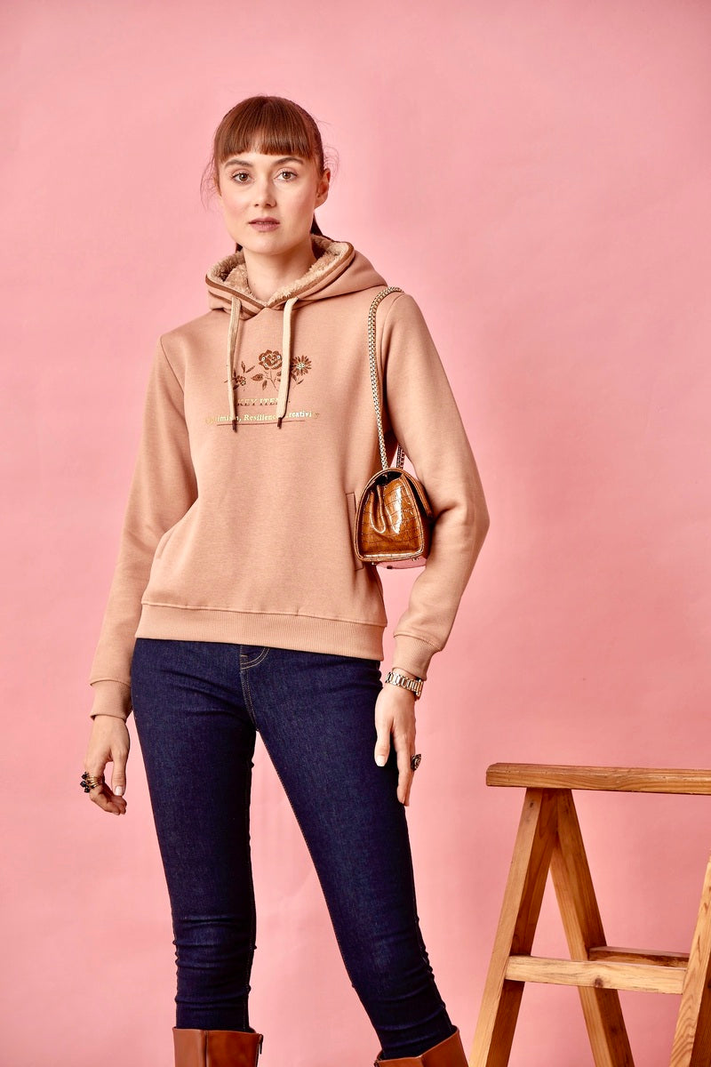 Light Brown Hoodie Sweat Shirt