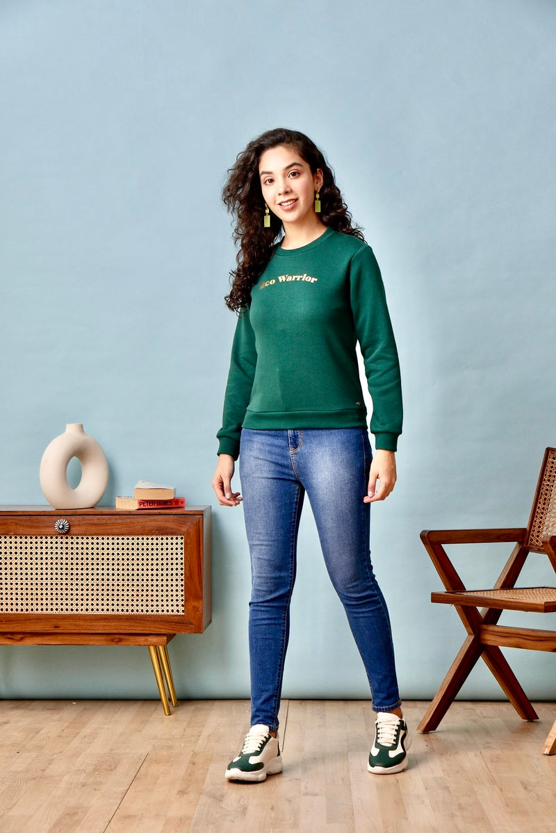 Green Basic Sweat Shirt