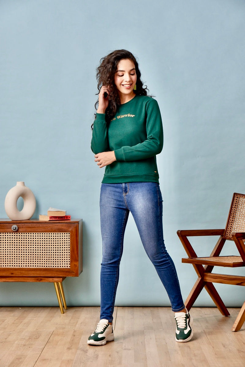 Green Basic Sweat Shirt
