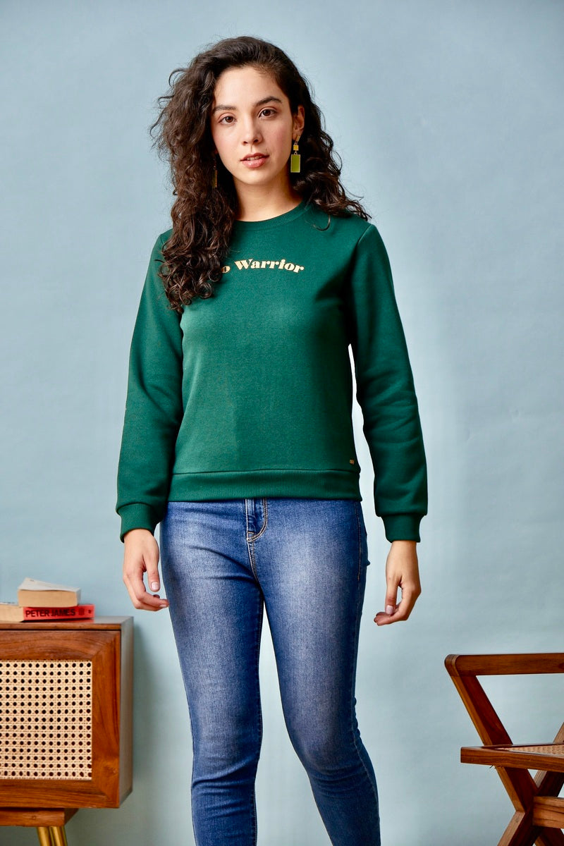 Green Basic Sweat Shirt