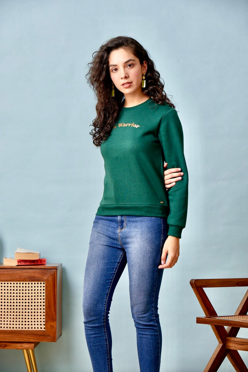 Green Basic Sweat Shirt