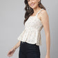 Fawn Cut Sleeve Stylish Top With Elasticated Back for An Ideal Fit