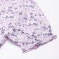 Lavander Floral Top With Elasticated Waist Band In A Cool Feel Fabric