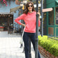 31699 - Pink NYC Embellished Hoodie Sweat Shirt