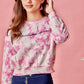 32605 - Pink Tie Dye Anti Fit Crop Sweat Shirt
