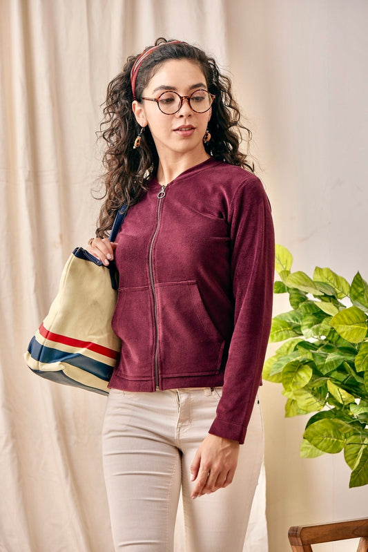 Wine Basic Super Soft Sweat Shirt