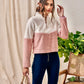 32636 - Pink Half Zip Crop Sweat Shirt