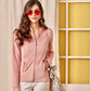 Pink Super Soft Zipper Sweat Shirt