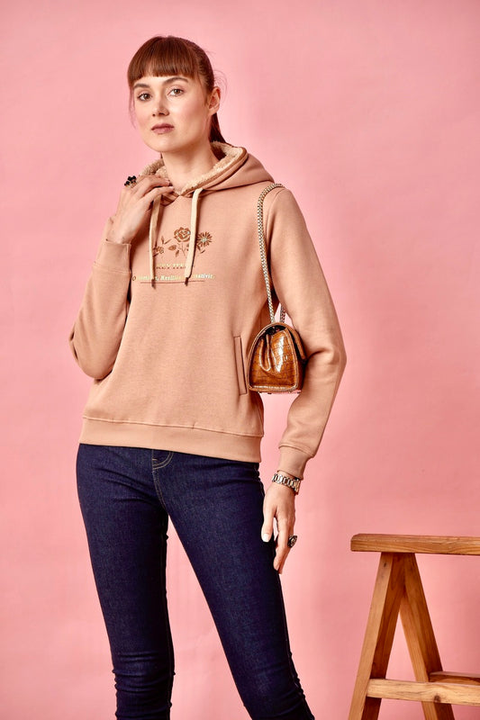 Light Brown Hoodie Sweat Shirt