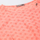 32176 - Carrot Cotton Chicken Fabric Top With Smoking Waist Band & Sleeves