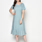 2199279 - Aqua V Neck Formal Woven Dress