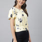 32141 - Lemon Floral Top With Elasticated Waist Band At Back For Perfect Fit