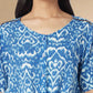 Blue Round Neck Knotted Shirt