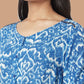 Blue Round Neck Knotted Shirt